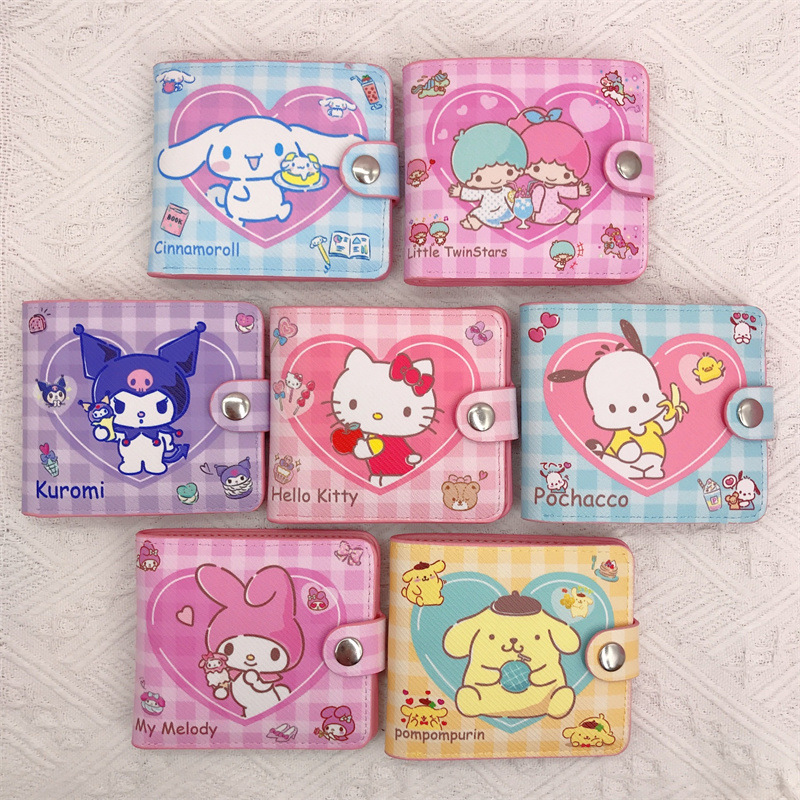 Pastel Wallet with Heart Design