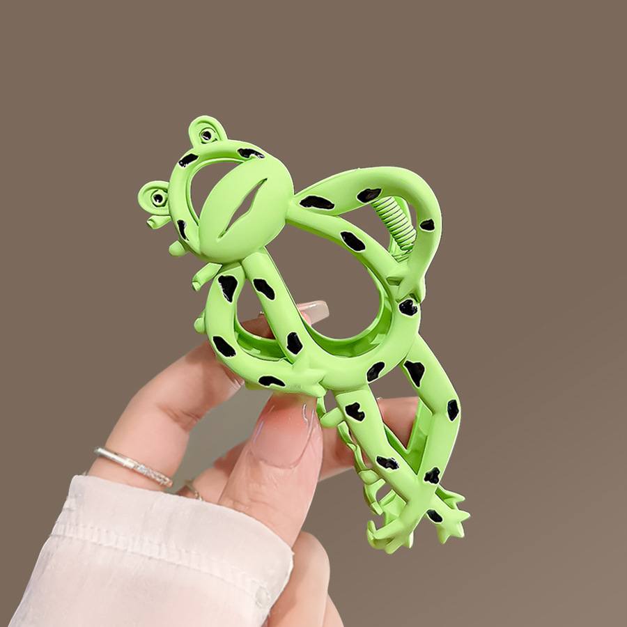 Quirky Frog Hair Clips Set