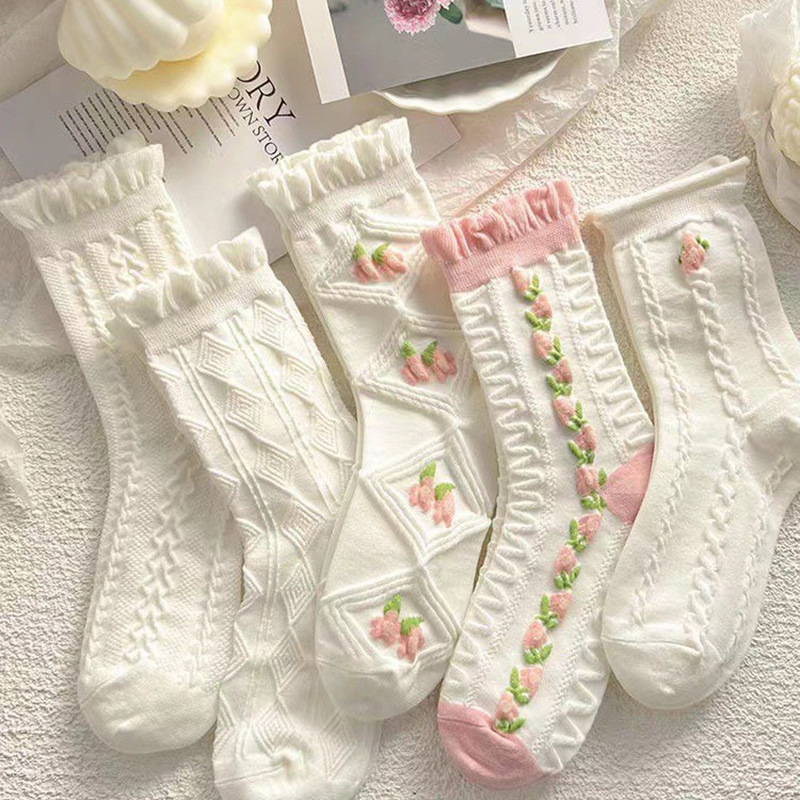 Delicate Floral Socks