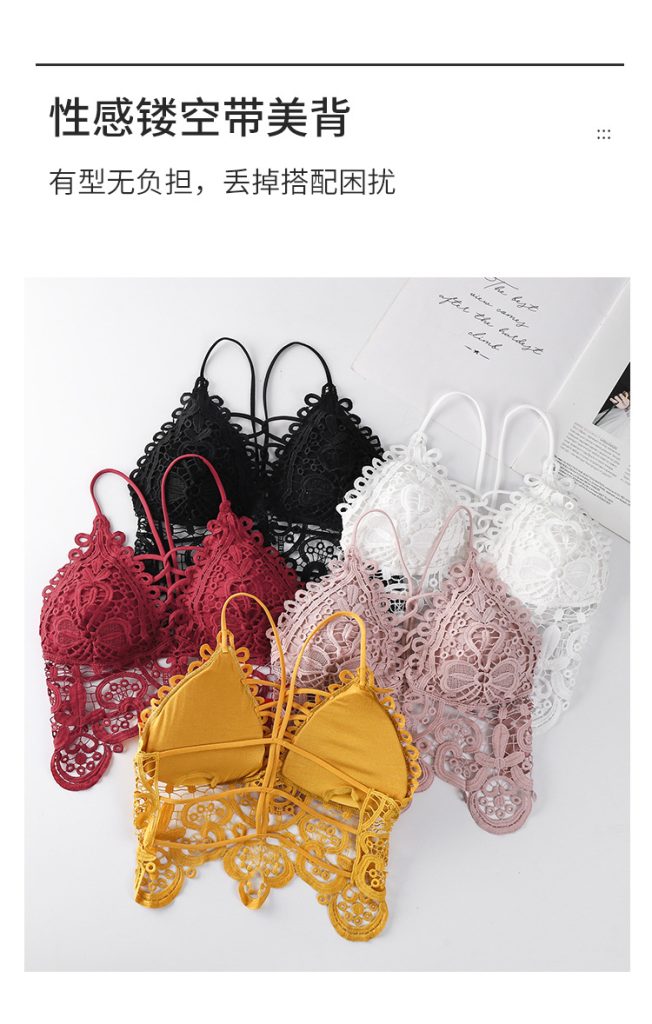 Premium Lace Padded Crop Top with Removable Cups