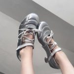 Metallic Silver Ballet Sport Kitten Heels – Retro Soccer Style