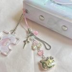 Hello Kitty Phone Charm with Ribbon Bow & Starburst Pendant